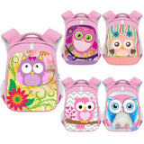 Bird Owl Pattern Girls Backpack Children School Bags Cartoon Canvas