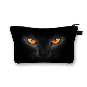 Cat Cosmetic Organizer Bag Pure Cat Prints Cosmetic Bag Women Makeup Bag