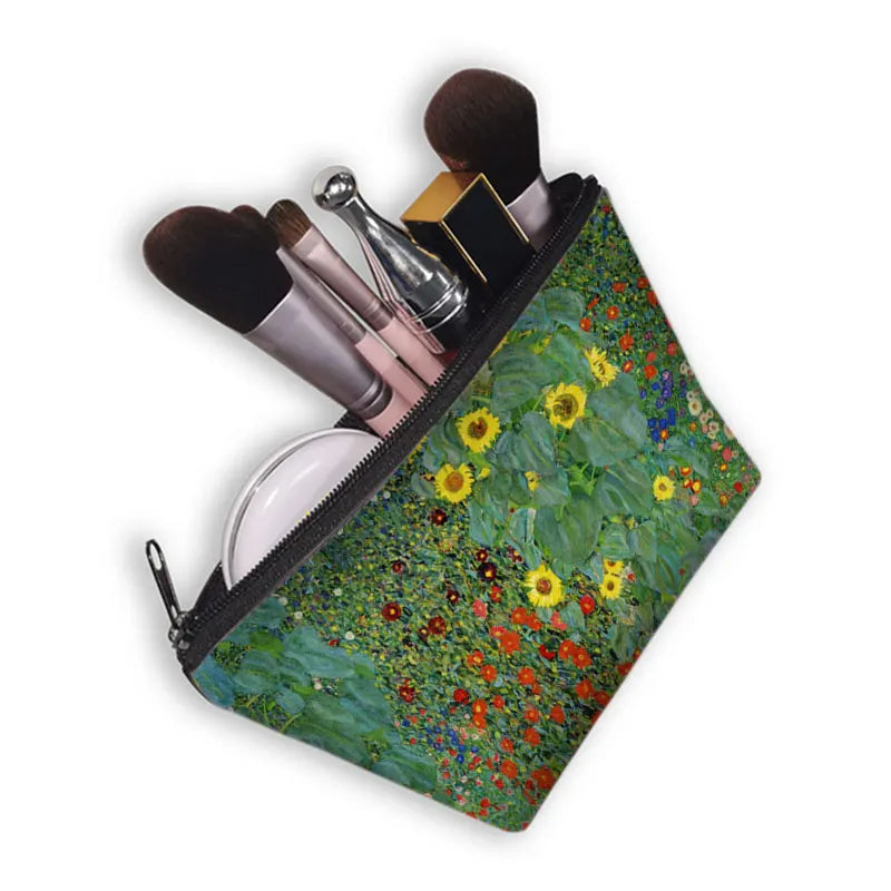Cat Cosmetic Organizer Bag Pure Cat Prints Cosmetic Bag Women Makeup Bag