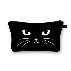 Cat Cosmetic Organizer Bag Pure Cat Prints Cosmetic Bag Women Makeup Bag