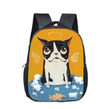 Boston Terrier Backpack Children School Bags Cartoon Dog Boys Girls Book Bag