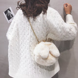 Bunny Ear Plush Bag Handbag Cross-body One Shoulder Bag