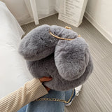 Bunny Ear Plush Bag Handbag Cross-body One Shoulder Bag
