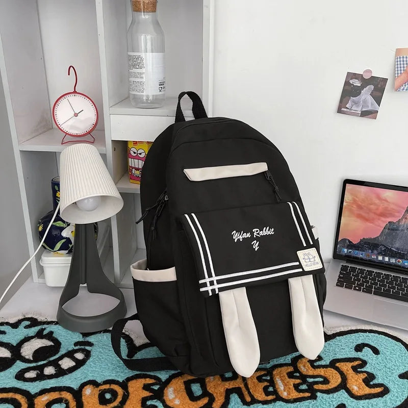 Bunny ears women backpack Large capacity school bags for teenage girls laptop ba