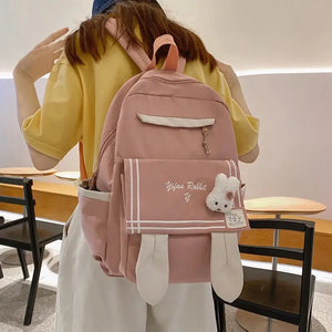 Bunny ears women backpack Large capacity school bags for teenage girls laptop ba