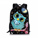 Cute Owl Prints Kids School Bags for Boys and Girls