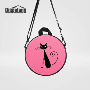 Cartoon Cat Kids Round Kindergarten Bag Mini Crossbody Shoulder Bag