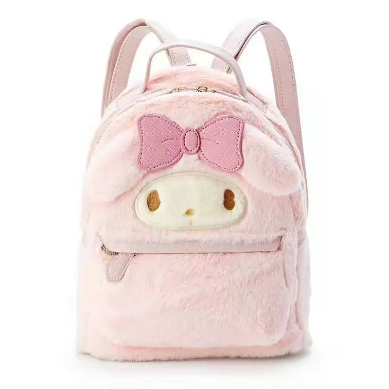 Cinnamorol Fluffy Plush Melody Storage Bag Kids School Bag