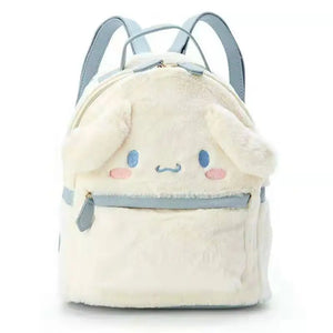 Cinnamorol Fluffy Plush Melody Storage Bag Kids School Bag