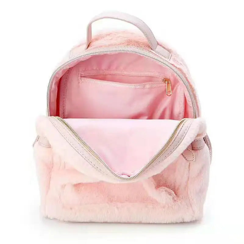 Cinnamorol Fluffy Plush Melody Storage Bag Kids School Bag