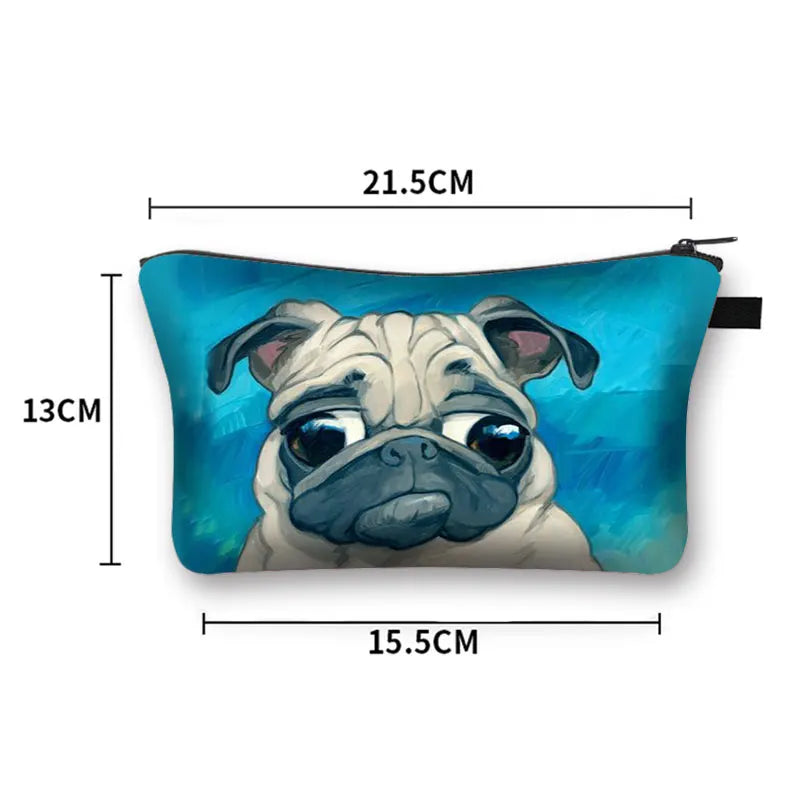 Cartoon Dog Woman Cosmetic Bag Lady Makeup Bags Girl Cosmetic Case