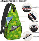 Cartoon Frog Pattern Sling Bag Animal Print Crossbody Shoulder Bags