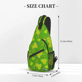 Cartoon Frog Pattern Sling Bag Animal Print Crossbody Shoulder Bags