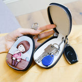 Cartoon Girl Key Bag Car Key Case Cover Women Mini Purse Key Holder Wallet