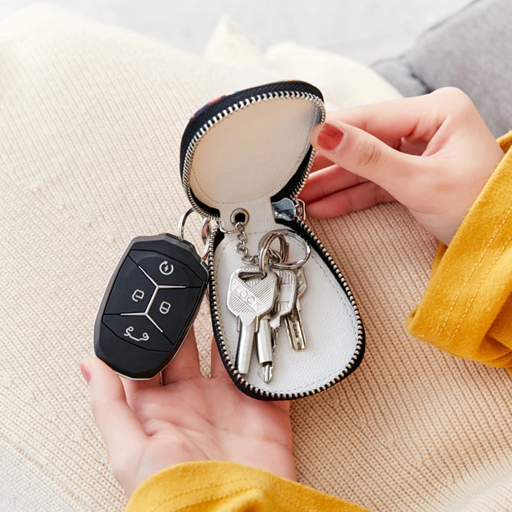 Cartoon Girl Key Bag Car Key Case Cover Women Mini Purse Key Holder Wallet