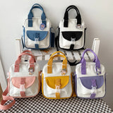 Cartoon Girl Student Messenger Bag Handbag Mobile Phone Bag Purses Crossbody Bag