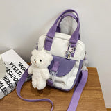 Cartoon Girl Student Messenger Bag Handbag Mobile Phone Bag Purses Crossbody Bag