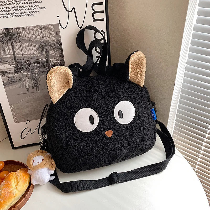 Cartoon Lamb Wool Women Handbag Plush Crossbody Bag