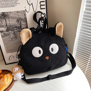 Cartoon Lamb Wool Women Handbag Plush Crossbody Bag