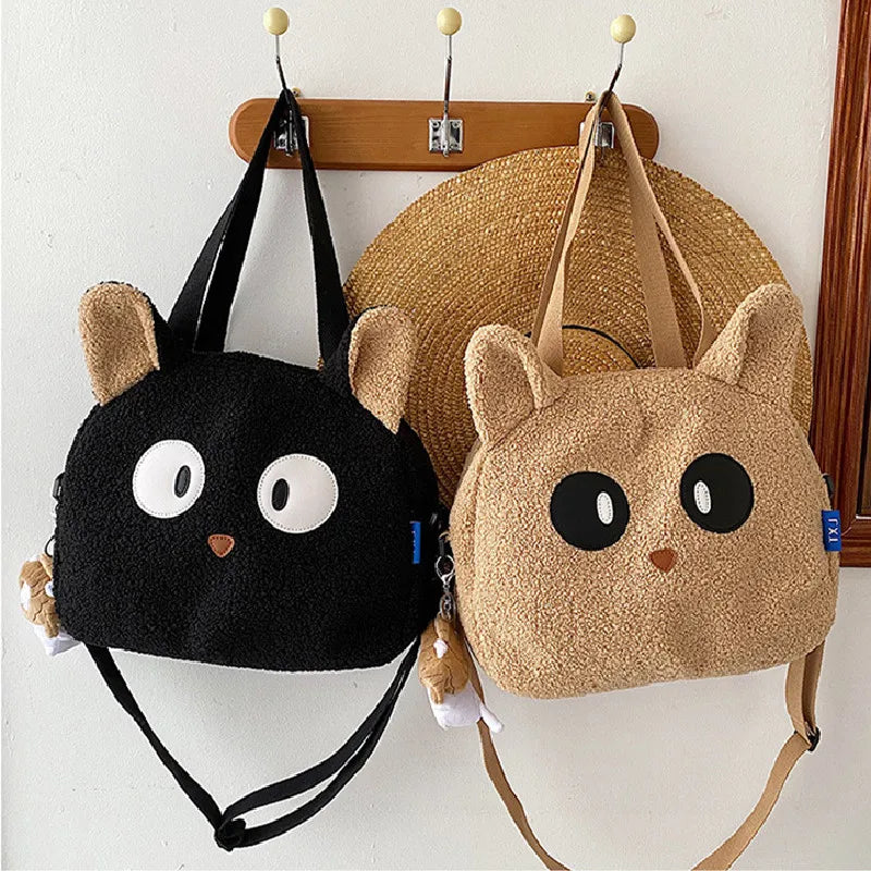 Cartoon Lamb Wool Women Handbag Plush Crossbody Bag