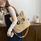 Cartoon Lamb Wool Women Handbag Plush Crossbody Bag