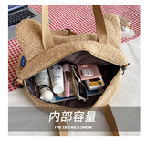 Cartoon Lamb Wool Women Handbag Plush Crossbody Bag
