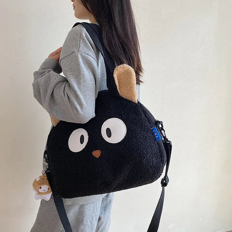 Cartoon Lamb Wool Women Handbag Plush Crossbody Bag