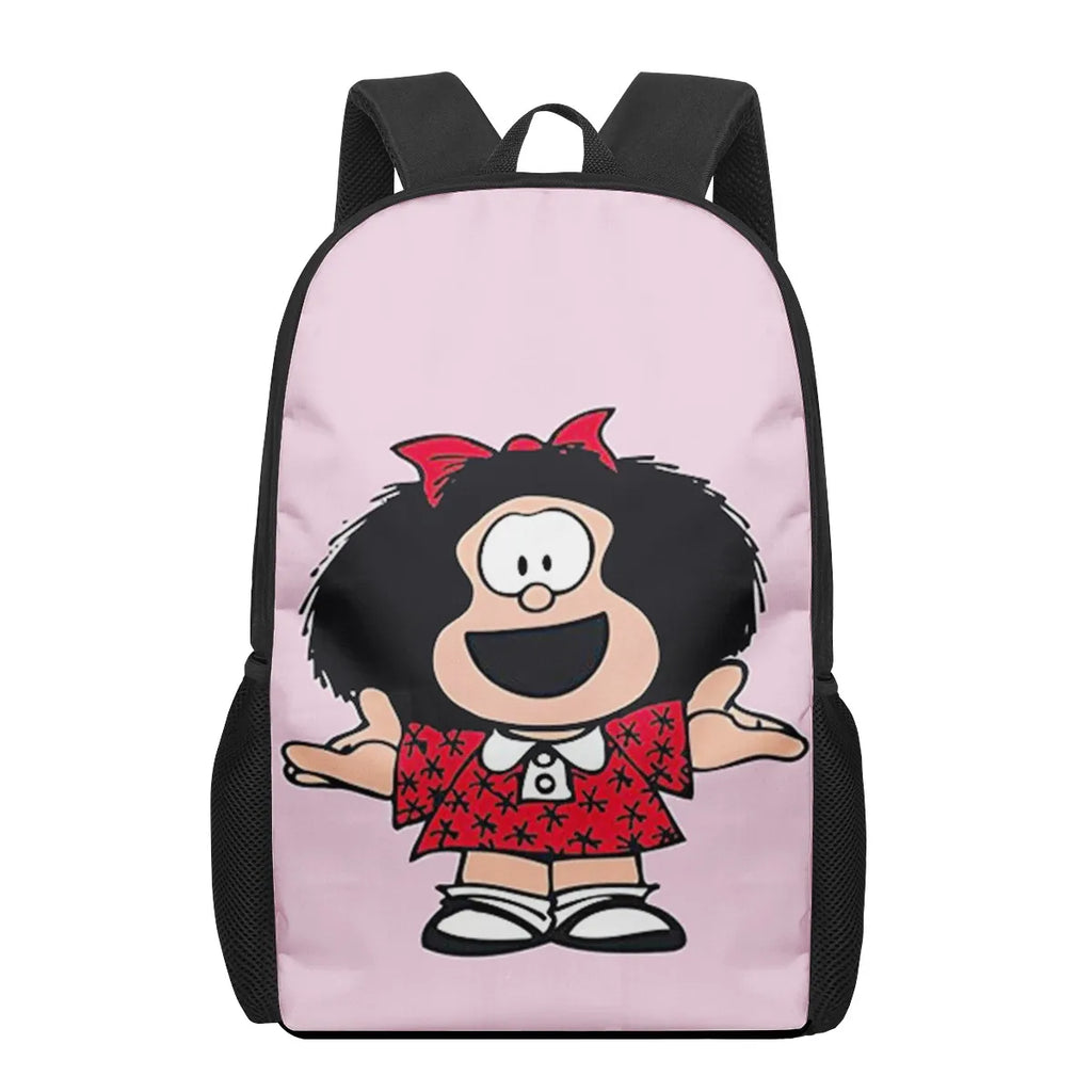 3D Mafalda Cartoon Pattern School Bag for Children