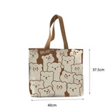 Cartoon Pattern Canvas Bag Casual Large Capacity Women's Tote Bag