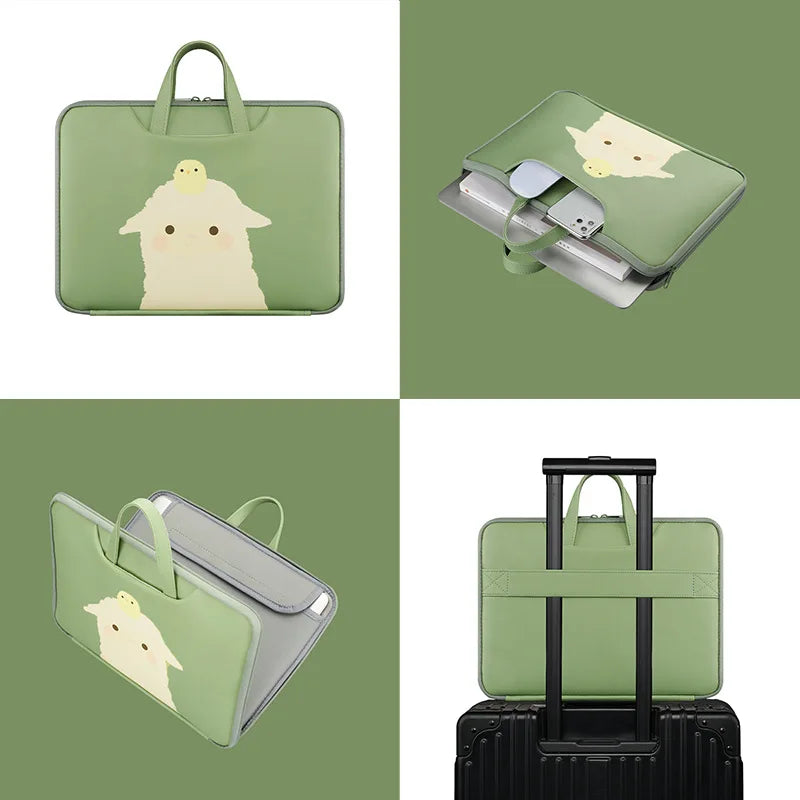 Cartoon Laptop Briefcase 13-15.6 Inch Portable Computer Bag