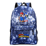 Cartoon Print School Bag Teen Boys Girls Backpack Daily Travel Bag