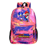 Cartoon Print School Bag Teen Boys Girls Backpack Daily Travel Bag