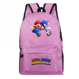 Cartoon Print School Bag Teen Boys Girls Backpack Daily Travel Bag