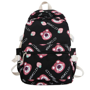 Cartoon Printing Women's Backpack College Laptop School Bag