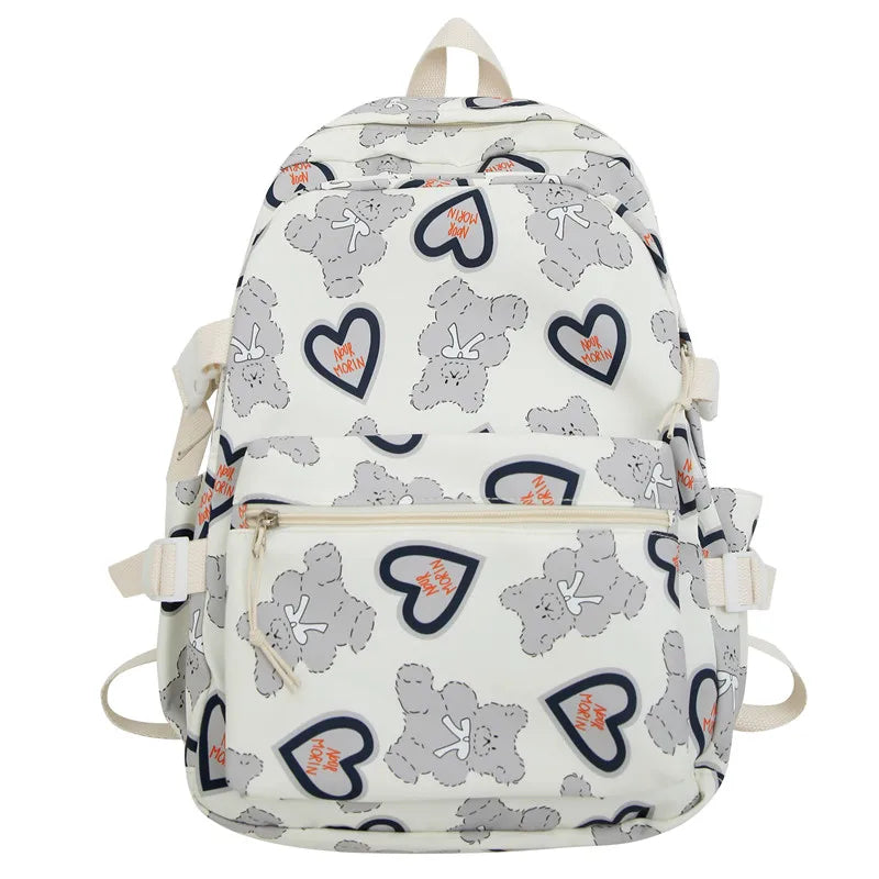 Cartoon Printing Women's Backpack College Laptop School Bag