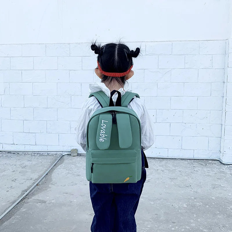 Cartoon Rabbit Backpack Girls School Bag Kindergarten Kids Waterproof