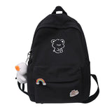 Cartoon Teen Backpack for Girls Student Nylon Middle School Bags High SchoolBag