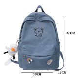 Cartoon Teen Backpack for Girls Student Nylon Middle School Bags High SchoolBag