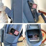 Cartoon Teen Backpack for Girls Student Nylon Middle School Bags High SchoolBag