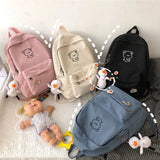 Cartoon Teen Backpack for Girls Student Nylon Middle School Bags High SchoolBag