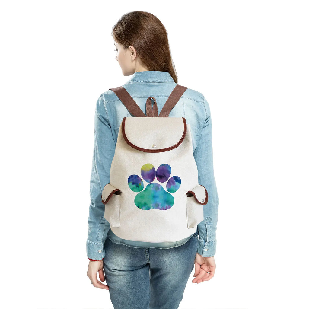 Cat Paw Print Man Backpack Women's Backpack Eco-Friendly High Capacity
