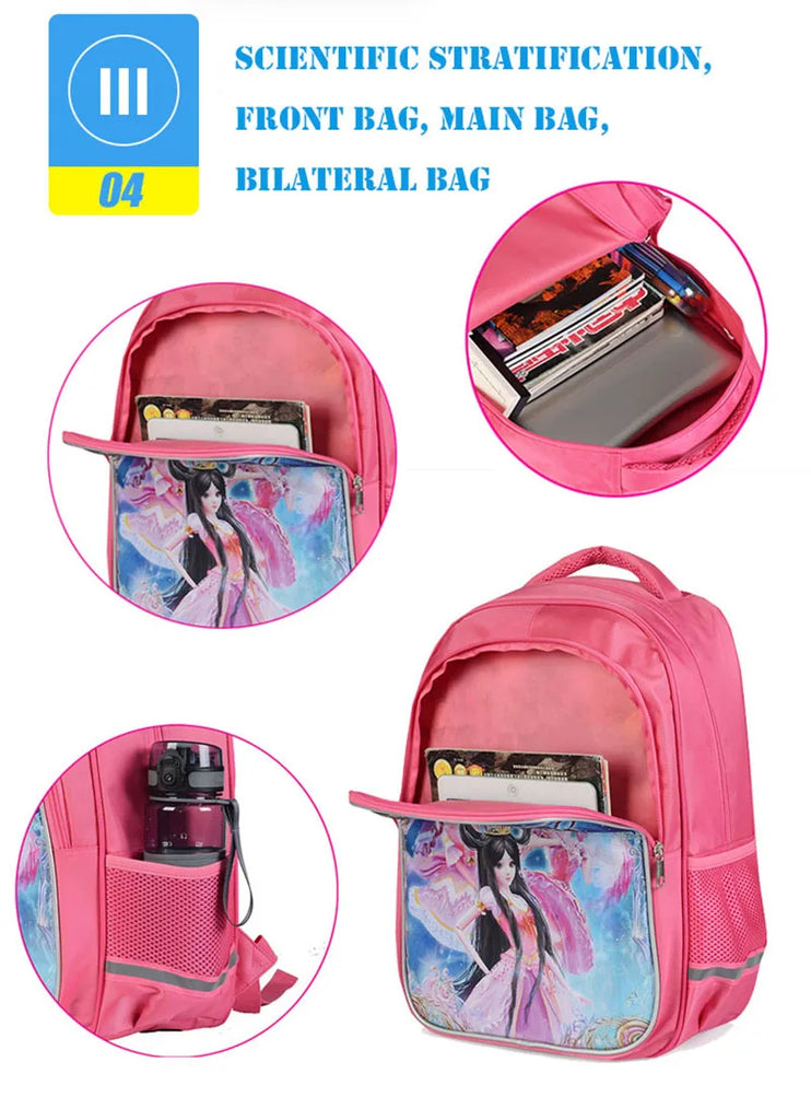 Kids Backpack Large Capacity Waterproof School Bags Orthopedic