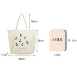 Casual Canvas Shoulder Bag for Women Large Capacity Shopping
