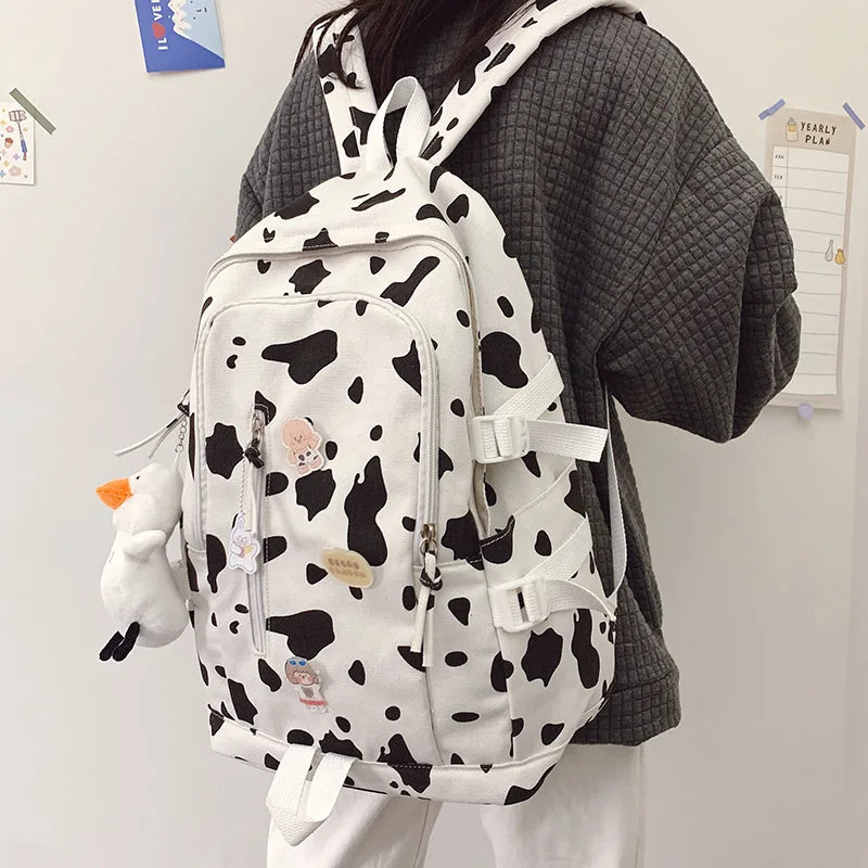 Cows Backpacks for School Teenagers Girls Large Capacity Travel Backpacks