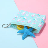 Cartoon Unicorn Kids Coin Purse Earphone Key Coin Bag Women Wallet