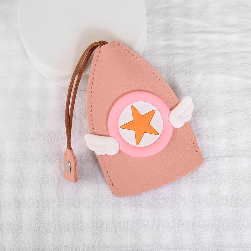 Cute Cartoon Leather Keychain Pouch