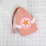 Cute Cartoon Leather Keychain Pouch