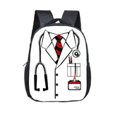 Doctor Nurse Uniform Print Backpack School Bags for Kids