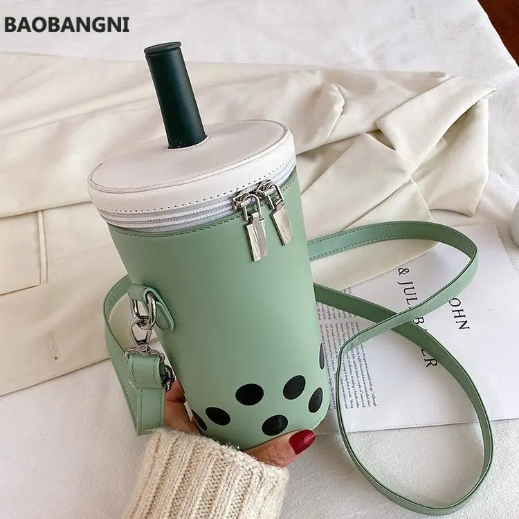 Cartoon Printing Drink Cup Crossbody Bag for Women