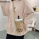 Cartoon Printing Drink Cup Crossbody Bag for Women